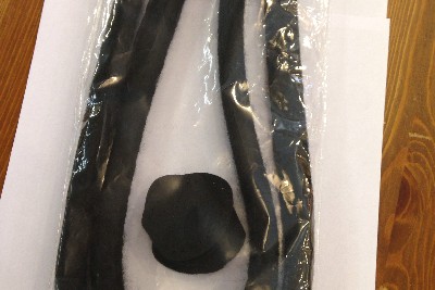 Manico per borsa in feltro - col.nero